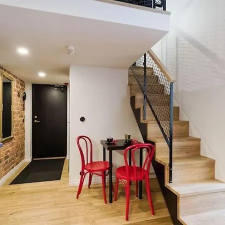 Loft Black And Red Lejlighed